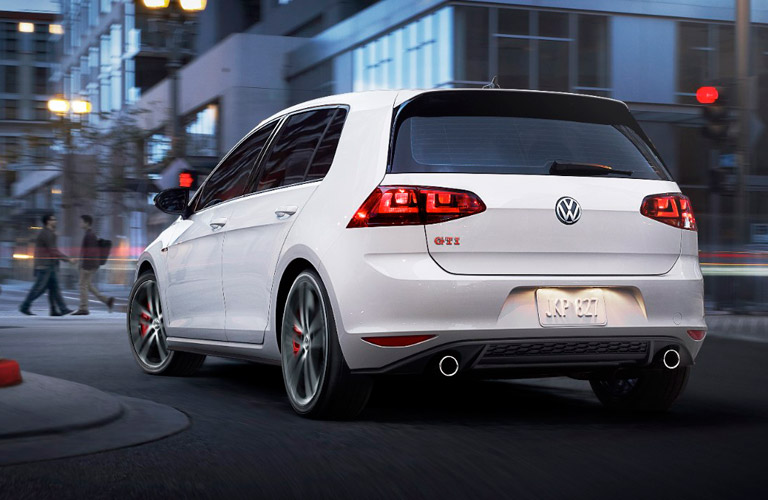 Back view of the 2017 Volkswagen Golf GTI