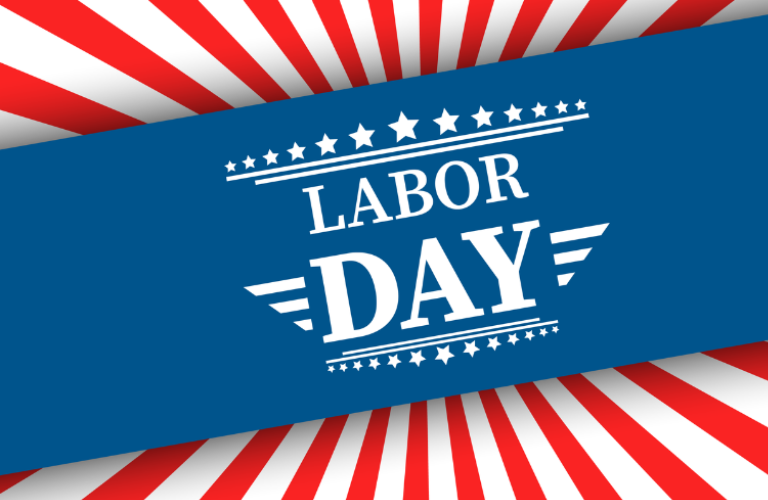 A poster wishing labor Day