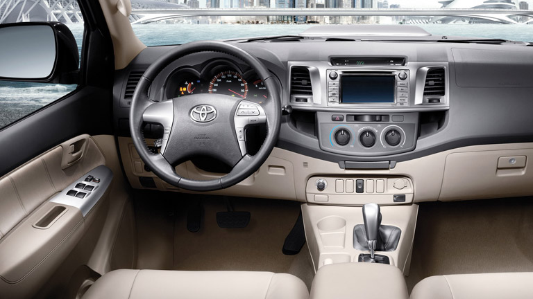 Front console of the 2015 Toyota Tacoma