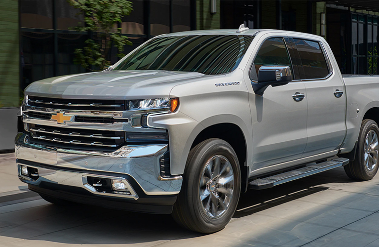 Side view of the 2020 Chevrolet Silverado on road