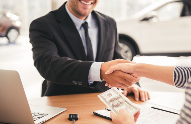 Two people shaking hands